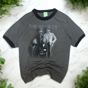 THE BEATLES Y2K Graphic Ringer Band T Shirt